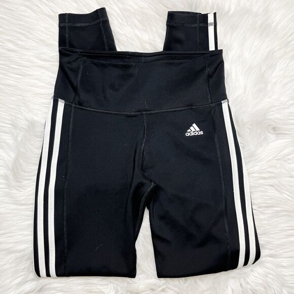 Adidas Stripe Athletic Pants Black and White Size Small - Picture 1 of 4